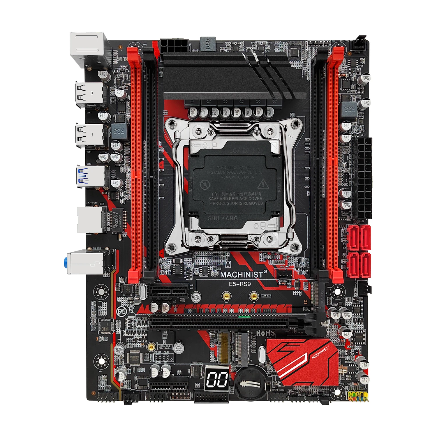 MACHINIST E5 RS9 Motherboard Support Xeon E5 V3 V4 LGA 2011-3 CPU Processor DDR4 RAM Four channel and SATA/ PCI-E M.2 Slot
