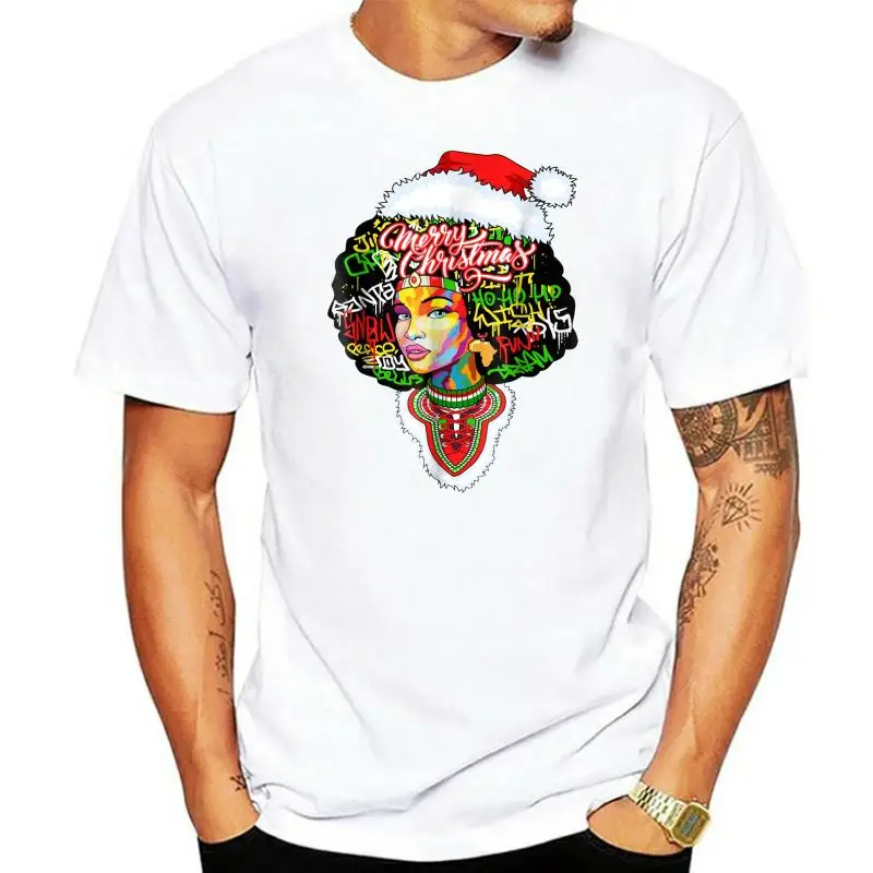 

Printed Men T Shirt Cotton tshirt Christmas Dashiki Melanin Afro Woman T Shirt O-Neck Short-Sleeve Women T-Shirt