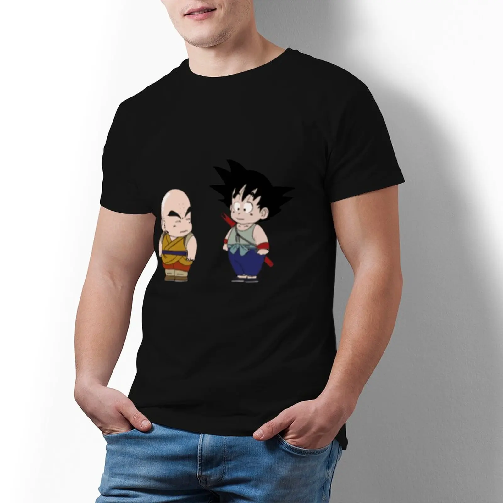 

Bandai Dragon Ball Young Goku And Krilin T Shirt Anime Print 100 Cotton T-Shirt Plus Size Cute Tee Shirt Man