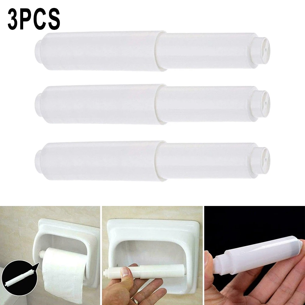 

Toilet Tools Toilet Roll Spindles 3Pcs Flexible Insert-Spring Plastic+Metal Replacement Roll Holder Roller Spindle