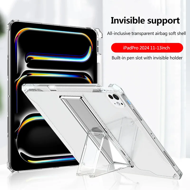 Transparent Case For iPad Air 13 Pro Mini 2024 7 A17Pro 6 5 4 Pro11 11 3Pro 2 1 10th 10.9 10.2 9.7 Pro12.9