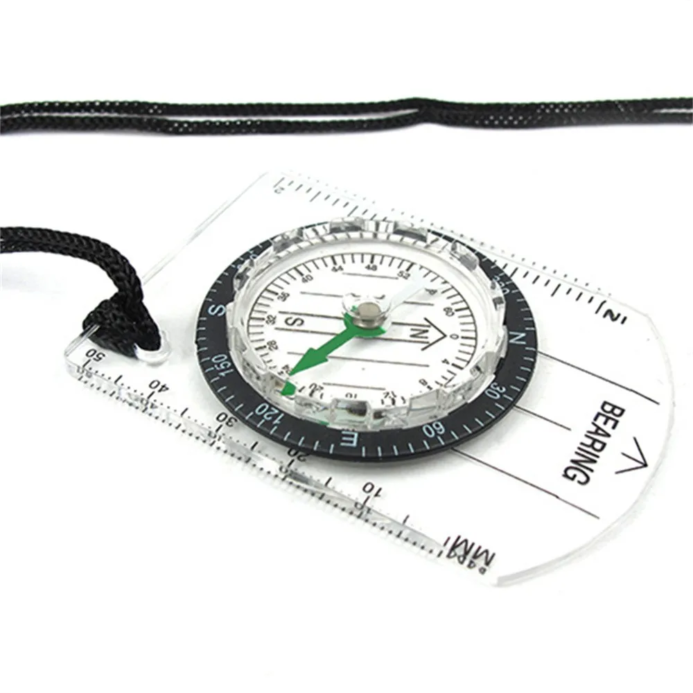 

Multifunction Ruler -Compass Outdoor Map Reading Scale Camping Hiking Fishing Backpacking Survival -Compass Accuracy Up To 1mm