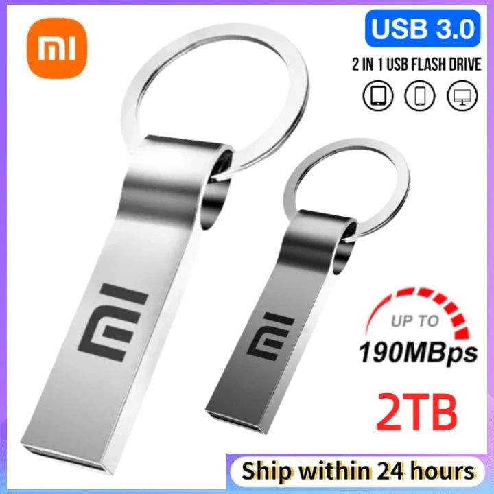 XIAOMI USB 3.0 Pendrive Металлический USB-накопитель емкостью 2 ТБ 1 портативный