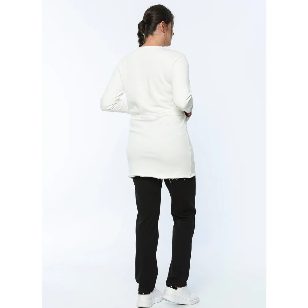 

Dorlie Women Front Printed Tracksuit Suit Raw White 26174