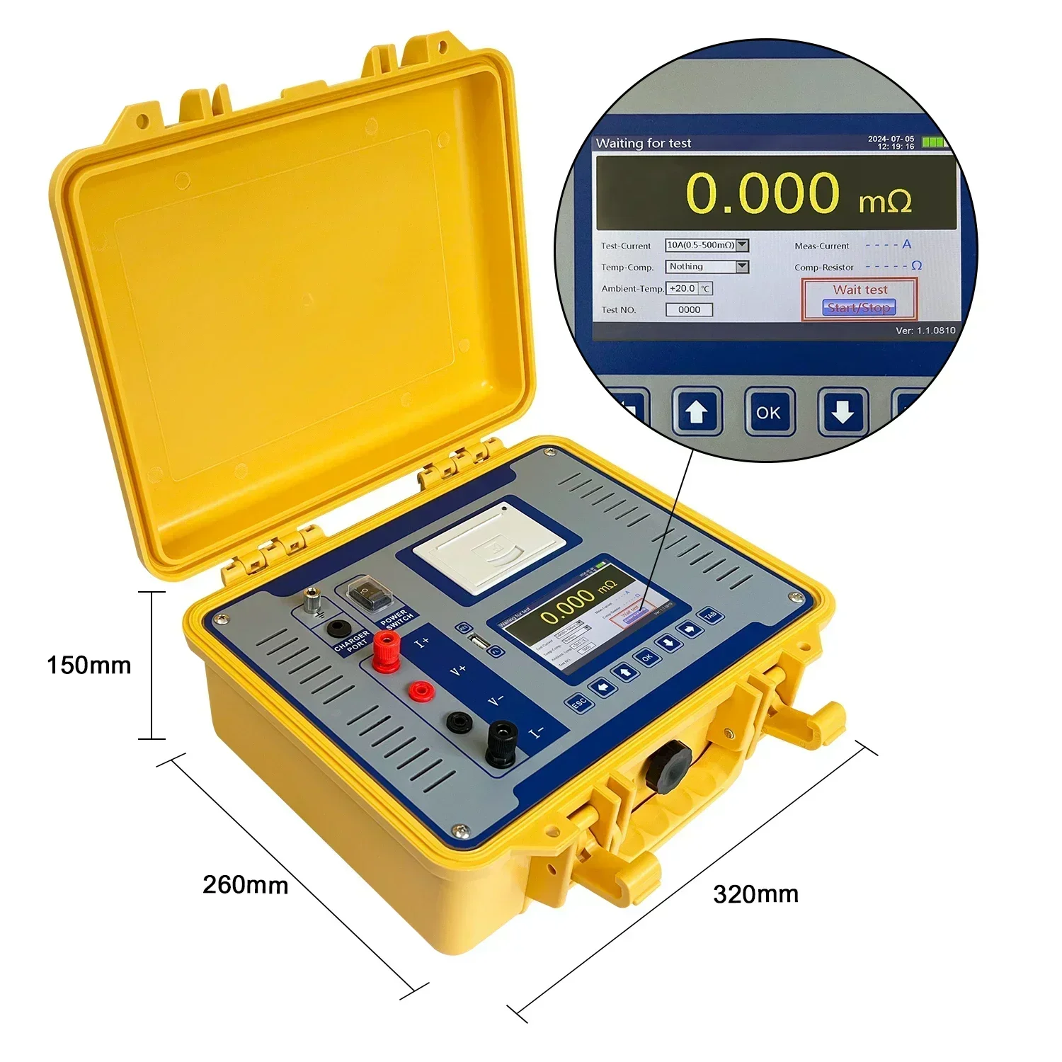 Тестер сопротивления обмотки постоянного тока измеритель скорости Измеритель