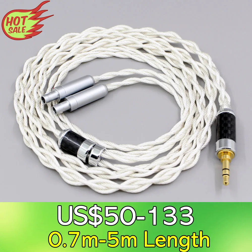 LN008151 Graphene 7N OCC Silver Plated Type2 Earphone Cable For Sennheiser HD800 HD800s HD820s HD820 Dharma D1000