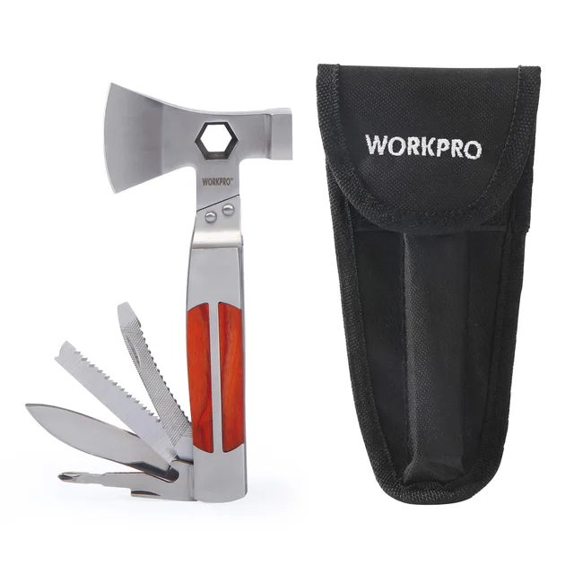  Многофункциональный инструмент WORKPRO 12 в 1, топор, тяжелый двойной топор/молоток, карманный многофункциональный инструмент 