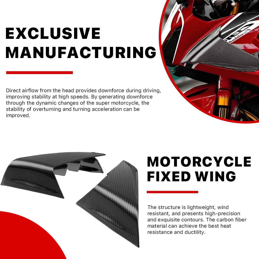 100% углеродное волокно фиксированный ветер для Honda CBR1000RR 2017-2019 детали обтекателя