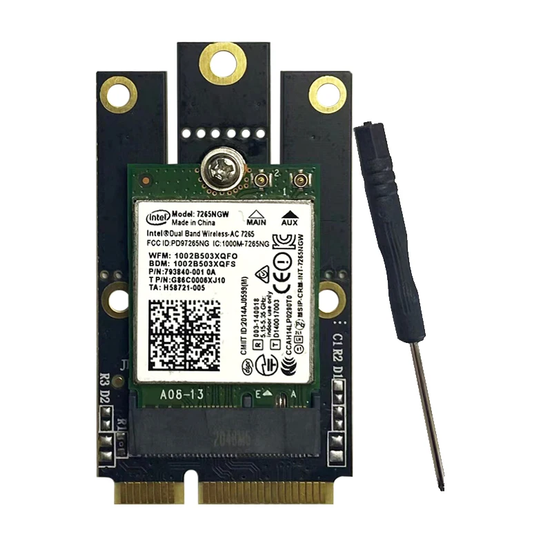 Беспроводная карта Двухдиапазонная intel Wireless AC 7265 7265NGW ac7265 7265ac 802.11ac Wi-Fi + Bluetooth 4 0 867