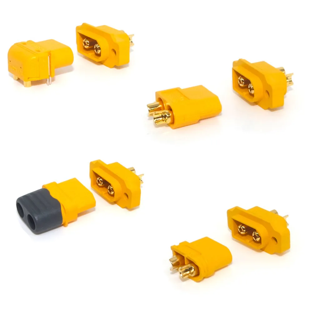 5Pcs/Lot XT60E-M XT60 Male Plug Connector For Racing Models/Multicopter Fixed Board/ DIY Spare Part Car Drone Toys - купить по