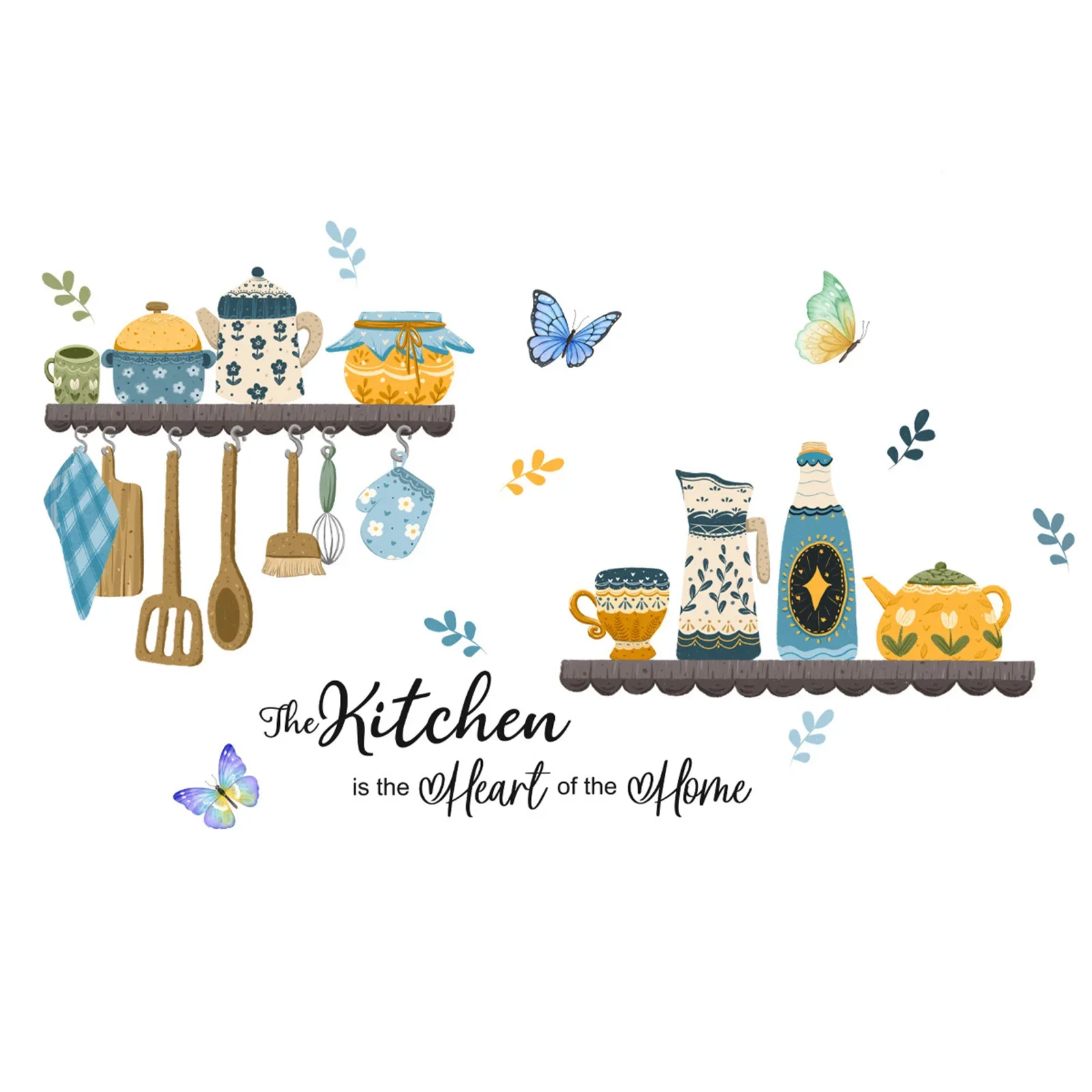 1 шт. наклейки на стену для кухни забавный дизайн посуда повара украшение дома