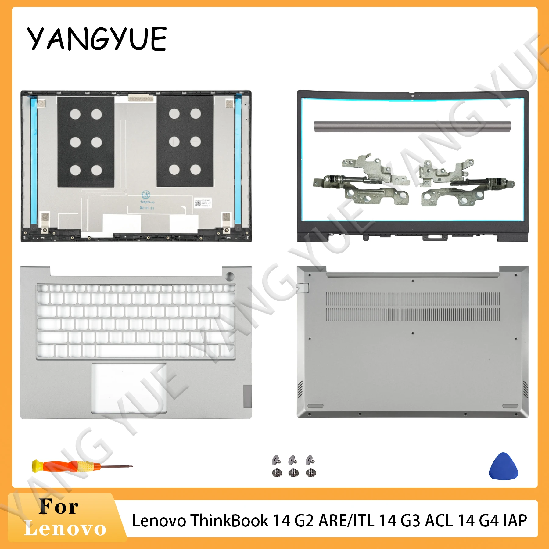 Новый чехол для Lenovo ThinkBook 14 G2 ARE/ITL G3 ACL G4 IAP ЖК-задняя крышка/рамка/петли/подставка