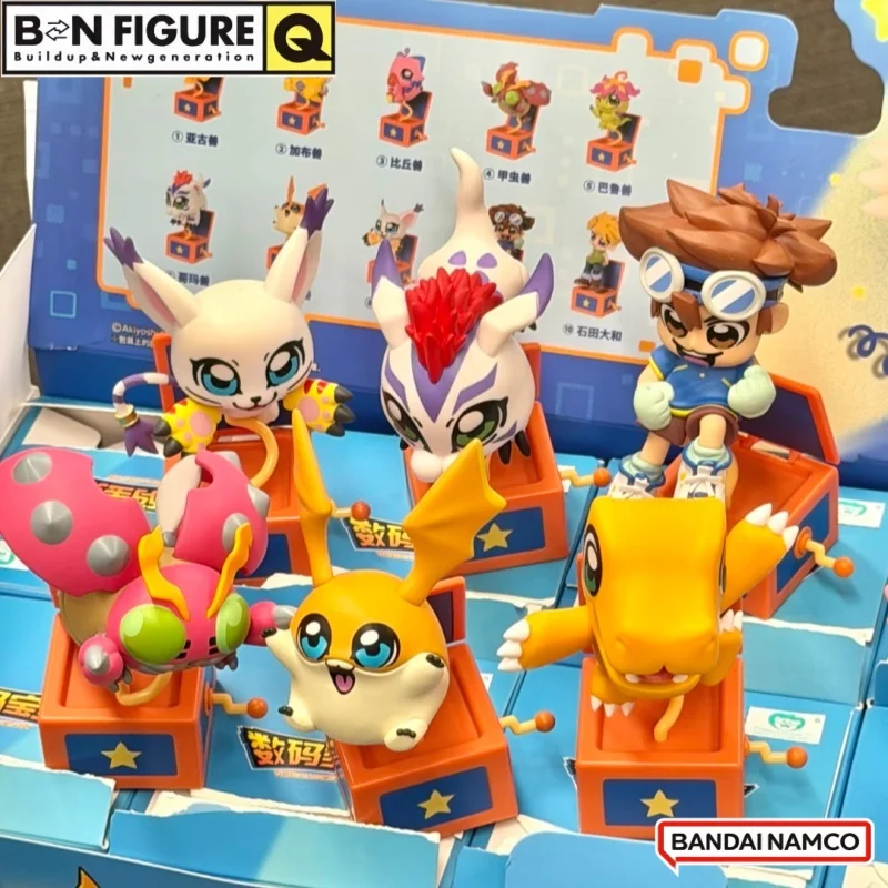 Фото Коллекционная фигурка Bandai Blind Box Digimon Bnfigureq Co Branded - Агумон Габумон, аниме-декор для рабочего стола для фанатов №2