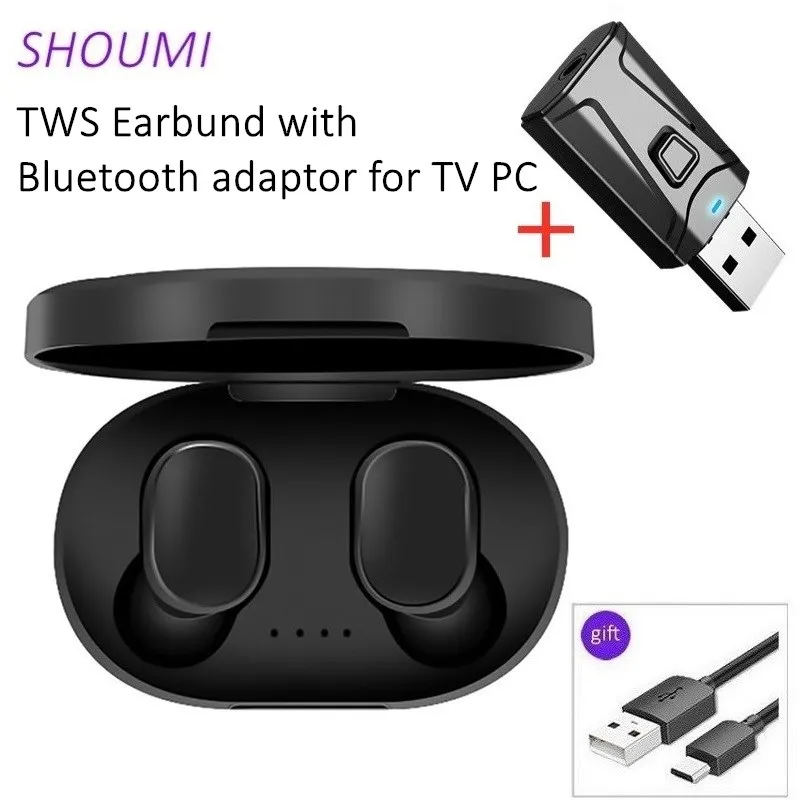 TWS-стереонаушники A6 с поддержкой Bluetooth и USB-адаптером | Электроника