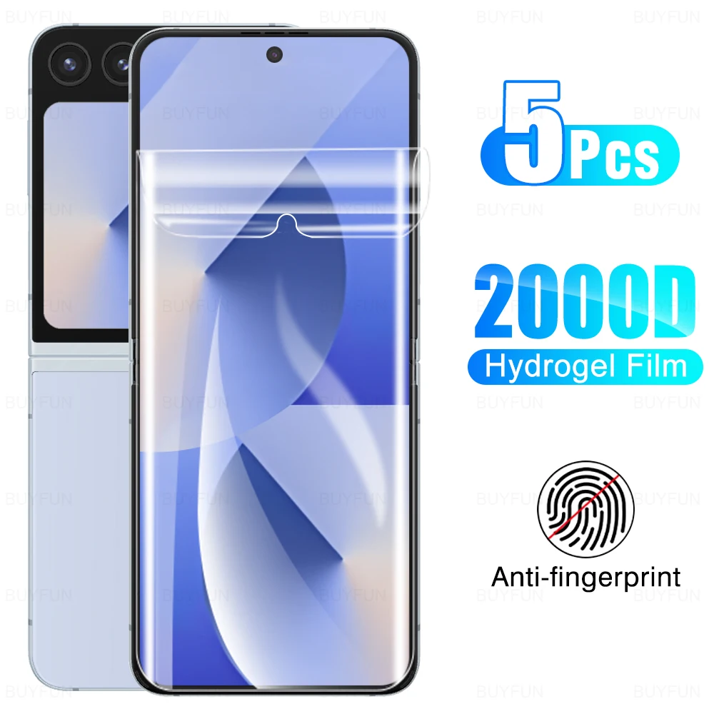 5 шт. для Samsung Galaxy Z Flip 6 прозрачная гидрогелевая защитная пленка Sumsung zFlip Flip6 zflip6 2024