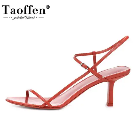 Taoffen/Новинка 2022 года; Женские босоножки на низком каблуке; Модная уличная Стильная летняя женская обувь для отдыха; Размеры 33-39