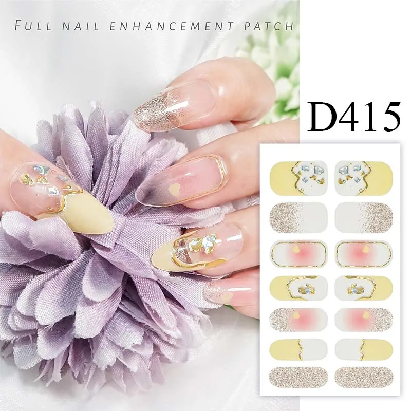Летние наклейки для дизайна ногтей 3D сверло полное покрытие водонепроницаемые
