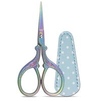 3 6inch embroidery scissors crafting sewing threading needlework scissors with leather scissors cover for sewing tool