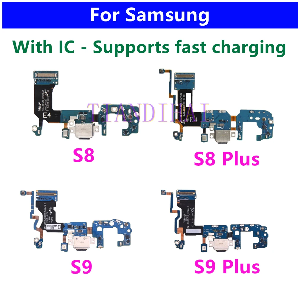 USB Charging For Samsung Galaxy S8 S9 Plus G950F G955F G960F Charger Connector Dock Port Flex Cable Replacement Repair Parts