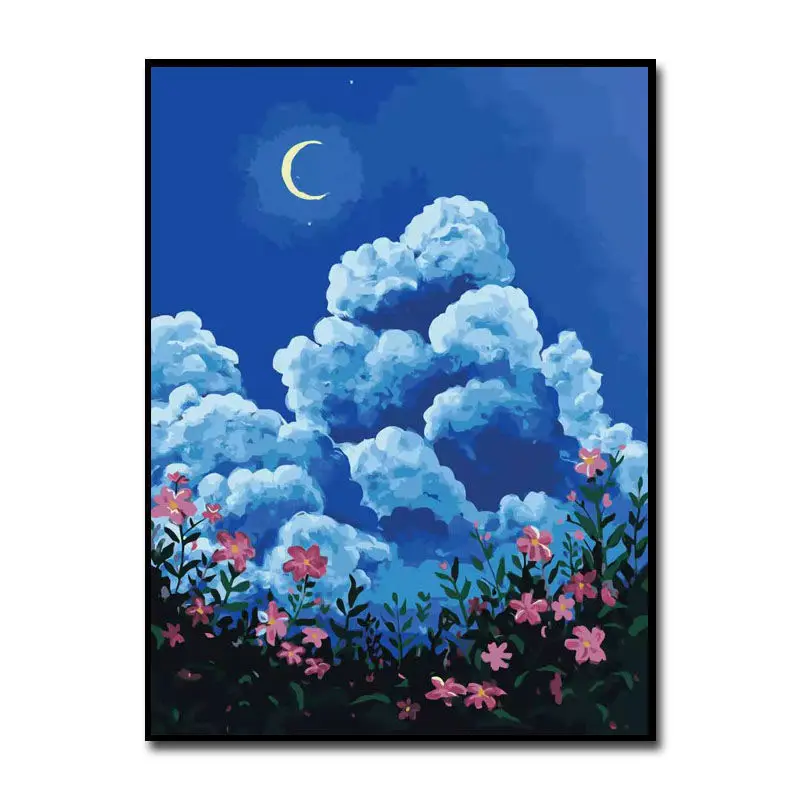 

1750552 Digital oil painting art oil mountain art oil painting living room floor decorative painting