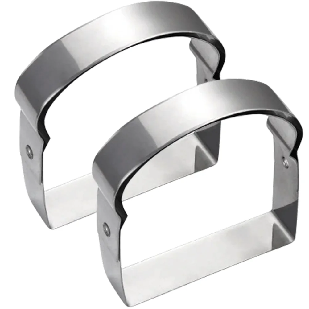 

2Pcs Portable Metal Stainless Steel Sandwich Bread Cutting Toast Kid Toast for Kitchen Friends Home