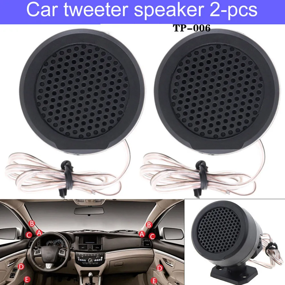 

2pcs 91dB Universal Car Speaker Dome Tweeter Sound Vehicle Auto Music Stereo Modified Loud Speakers Swivel Mount