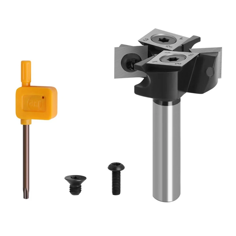 

HOT-4-Flute Wood Planer Bit Cutting Diameter 8Mm Shank Spoilboard Surfacing Router Bit Insert Carbide Slab