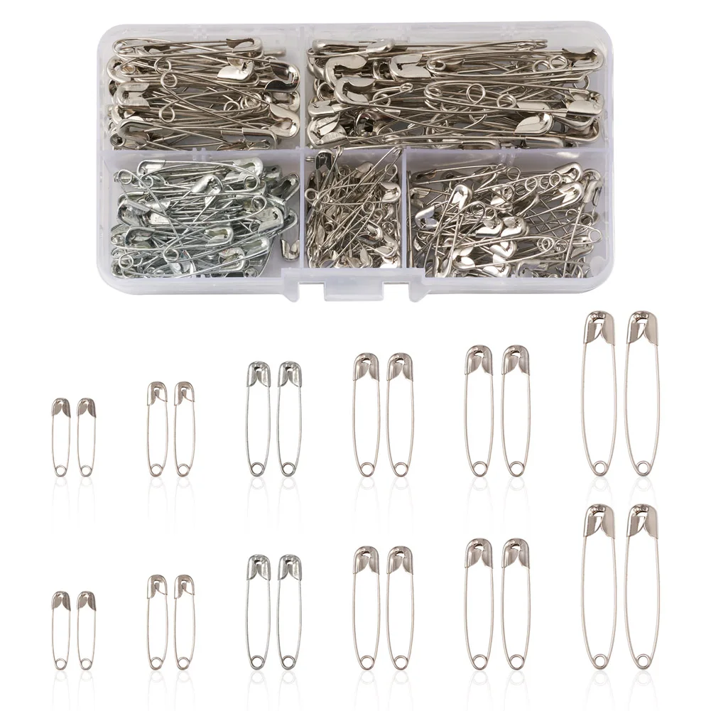 

220Pcs Iron Safety Pins Sewing Tools Metal Clips For Craft Knitting Cross Stitch Holder Jewelry Making Brooch Findings Supplies