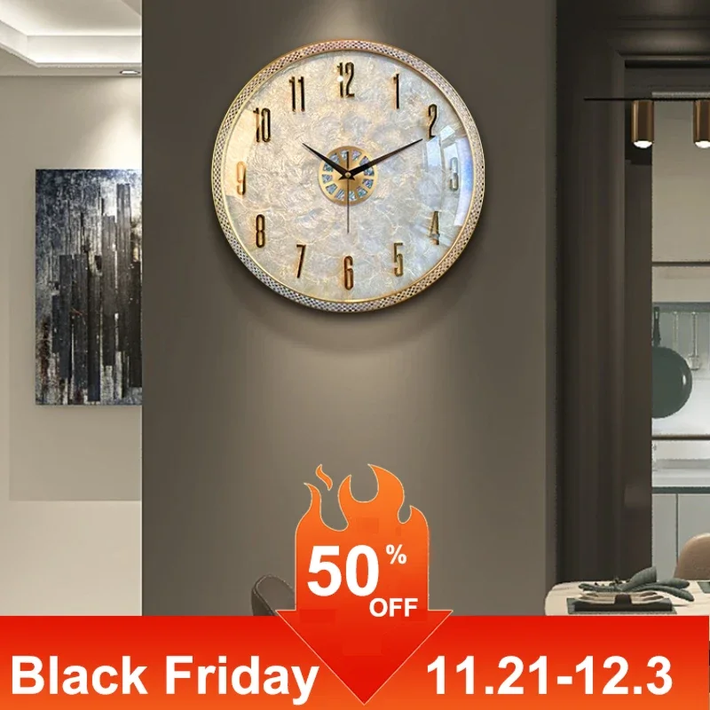 Настенные часы с аккумуляторным механизмом роскошные атмосферные Подвесные для