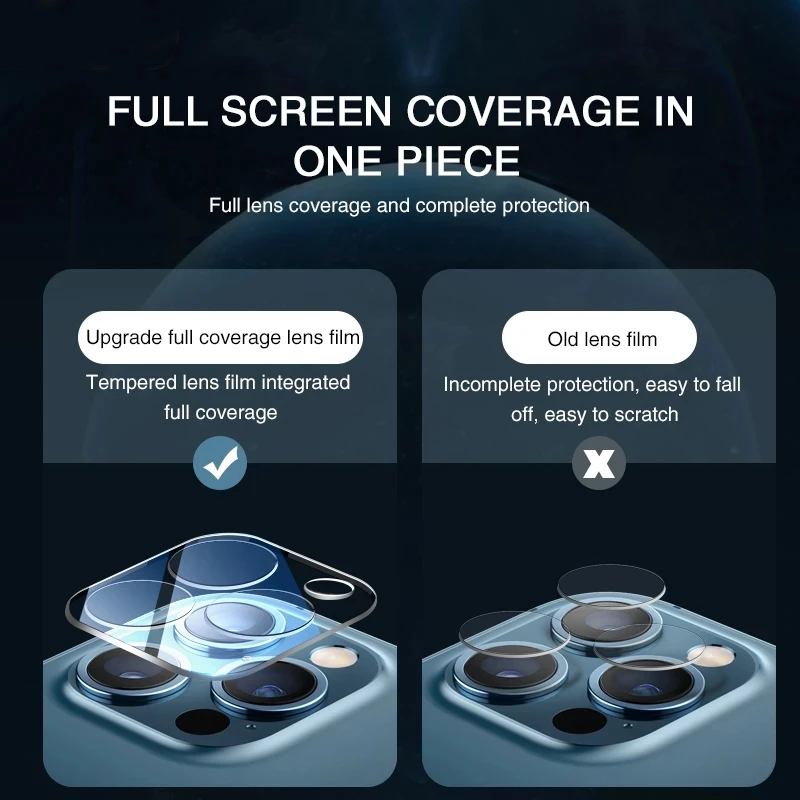 Full Cover HD Back Camera Glass Protectors for iPhone 13 12 Pro Max 13Mini Lens Protective Glass Film on IPhone 11 14 PRO MAX XS