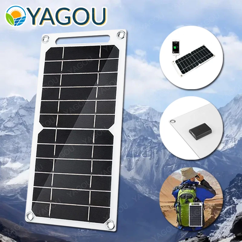 

Portable Solar Panel Charger 5V USB Charge Regulator Solar Power Charger for Outdoor Camp Backup Phone Power Bank 15W 12W 8W 5W