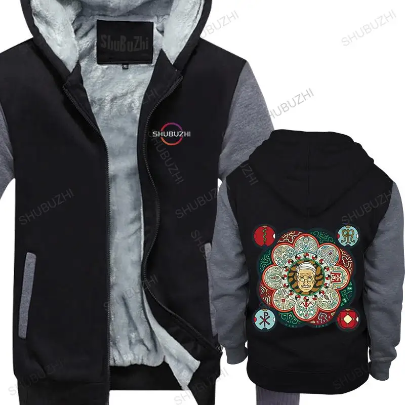 man casual loose fleece hoody New Carl Jung Tops jacket Artwork #The Red Book #mandala thick hoodie Big Tall men's coat