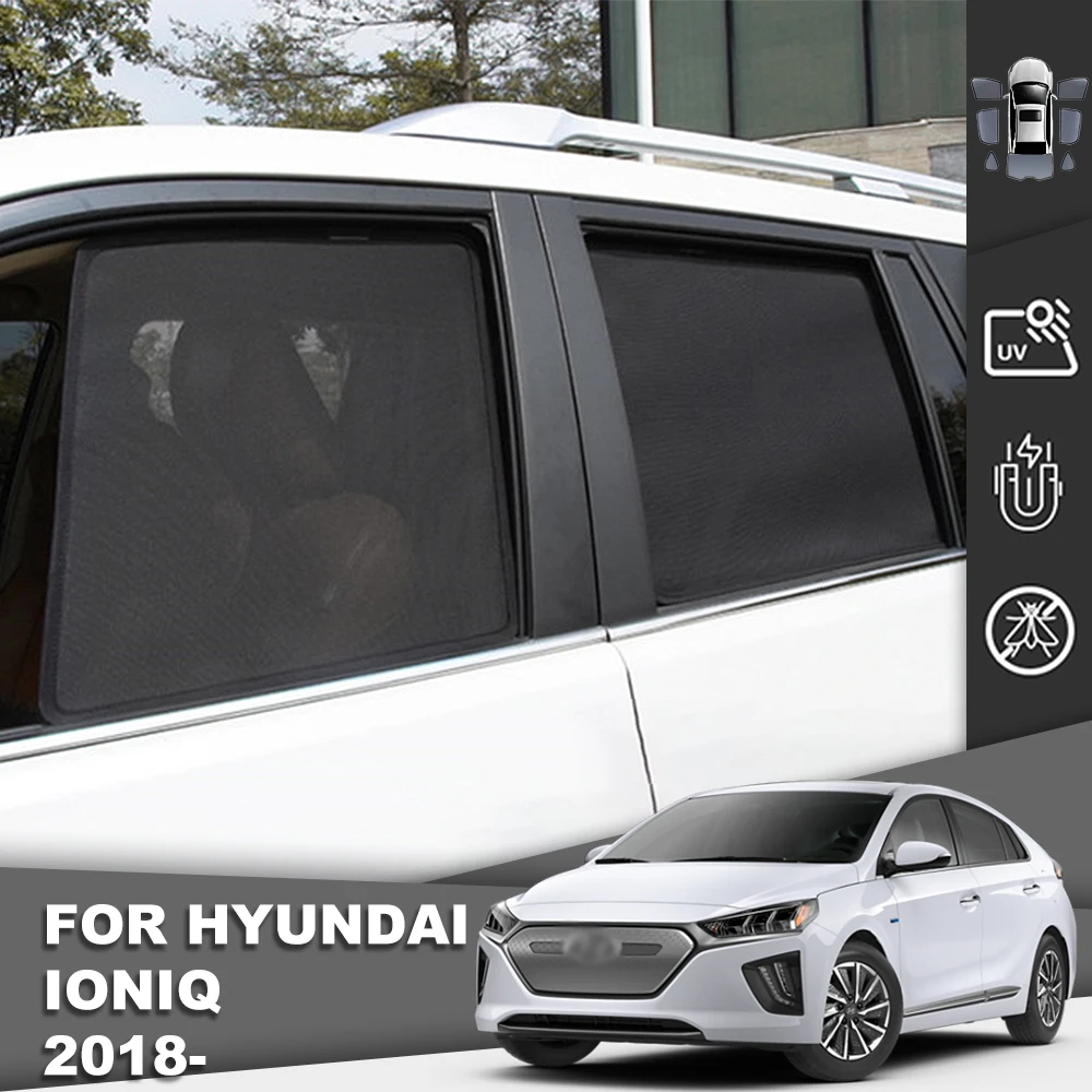 

For Hyundai IONIQ 2016-2020 Magnetic Car Sunshade Front Windshield Mesh Frame Curtain Rear Side Window Sun Shade Shield