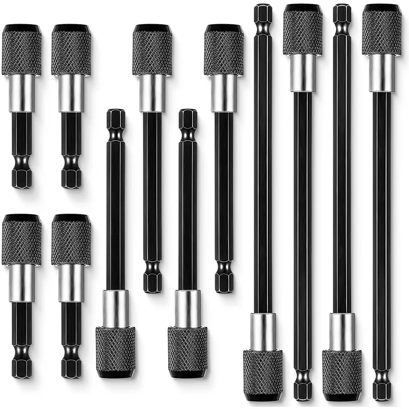 

12 Pieces Drill Extension Bit Holder Bit Extension Driver Extender Quick Release Extension Bit, Extension Adapter Set