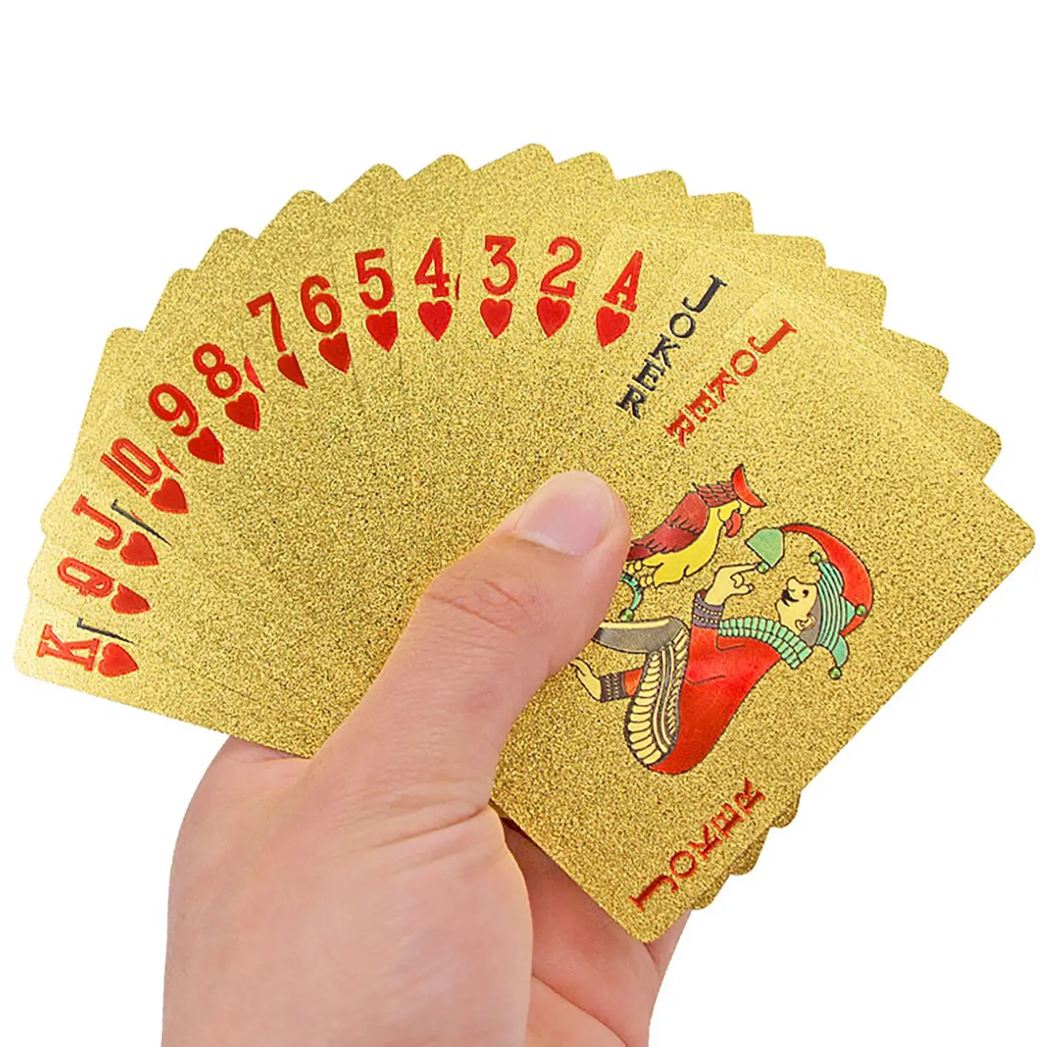 Пластиковые покерные игральные карты набор волшебных карт из фольги 24 К золота