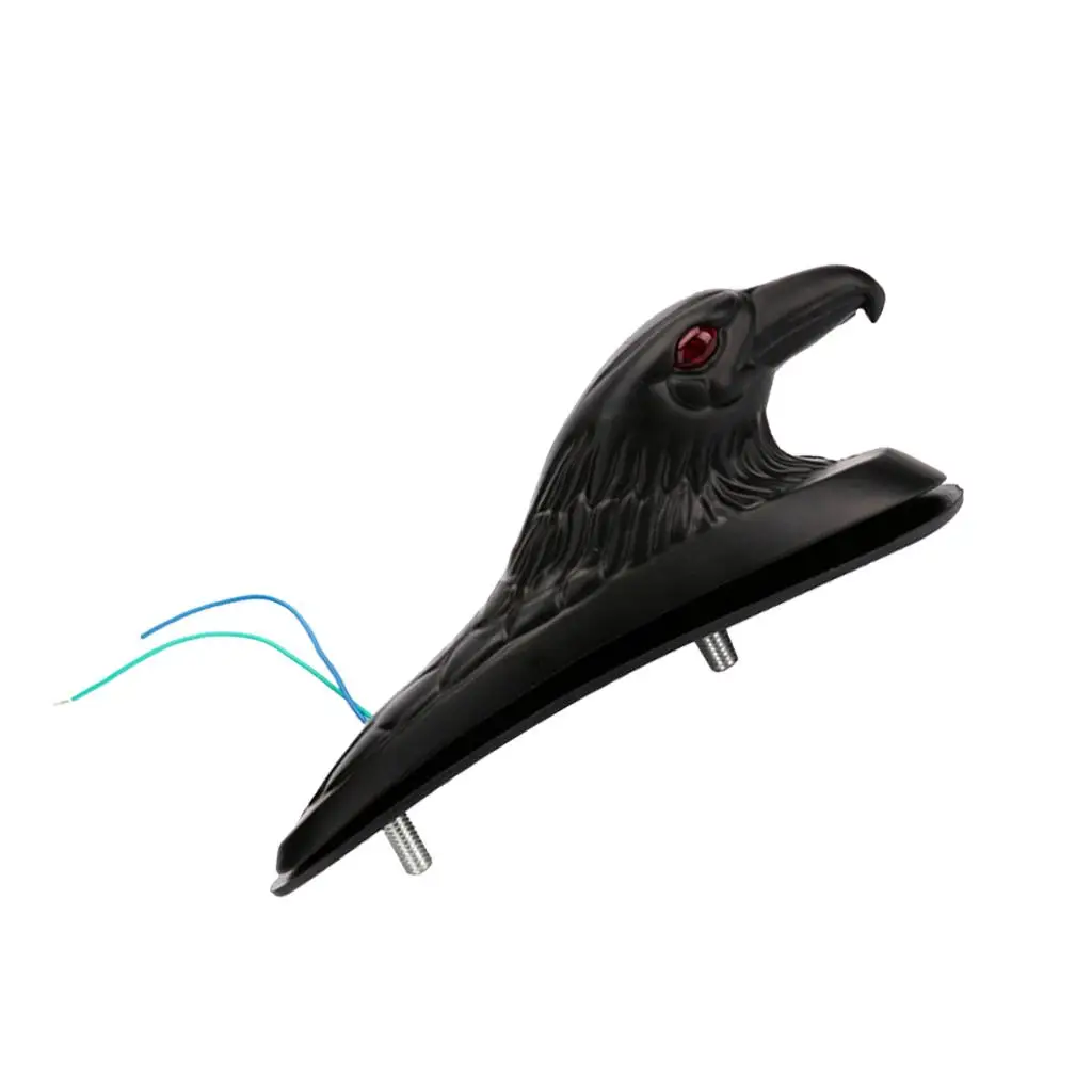 Мотоциклетный орнамент с головой орла красным освещением черный алюминиевый