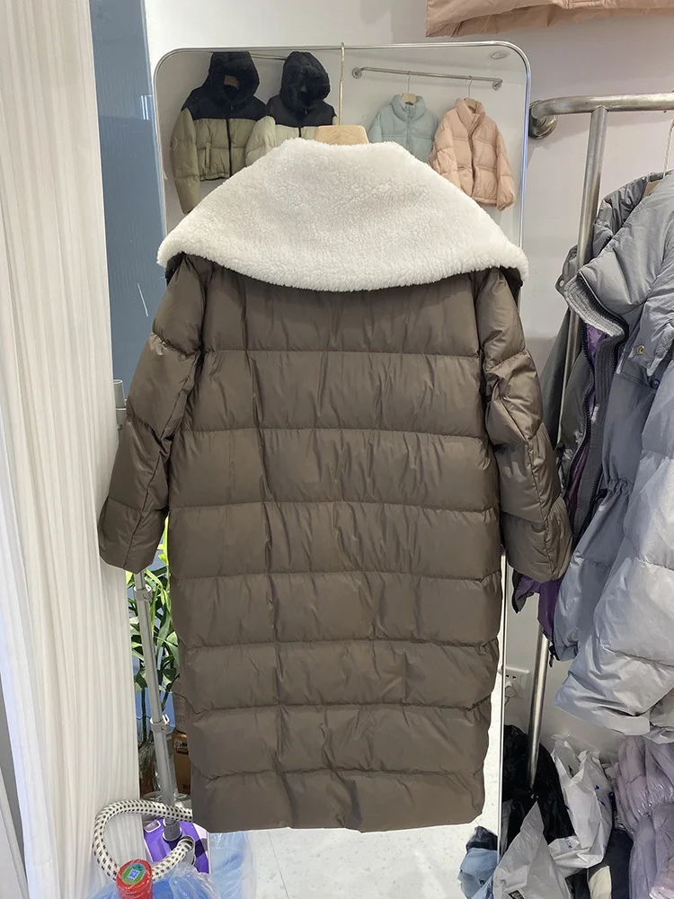 Корейский пуховик для женщин 2024 новый стиль корейская версия длинный толстый