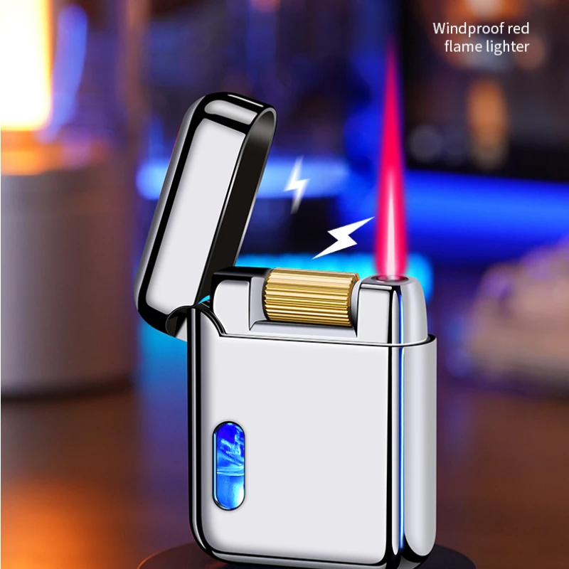 Металлическая ветрозащитная струйная Бутановая газовая зажигалка из цинкового