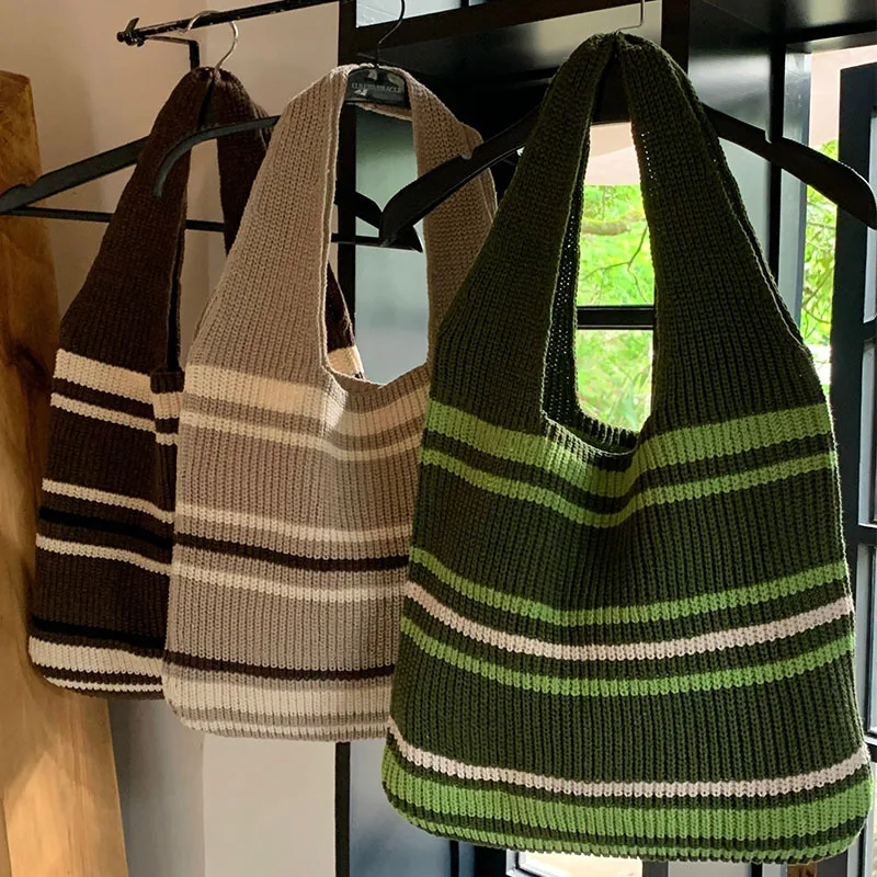 Handwoven Knitted Bag for Women with Large Capacity, Unique and Versatile Shoulder Tote
