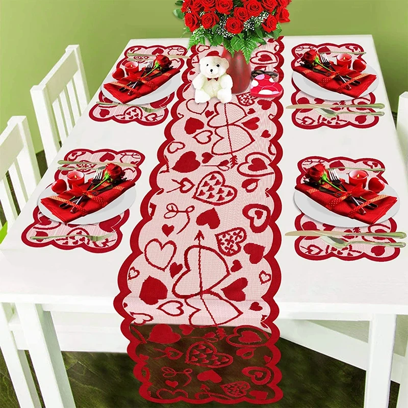 

Tafelloper Kant Tafelkleed En Placemat Topper Haard перезаряжаемая широкая декоративная подставка для домашнего декора Valentijnsdag подарок