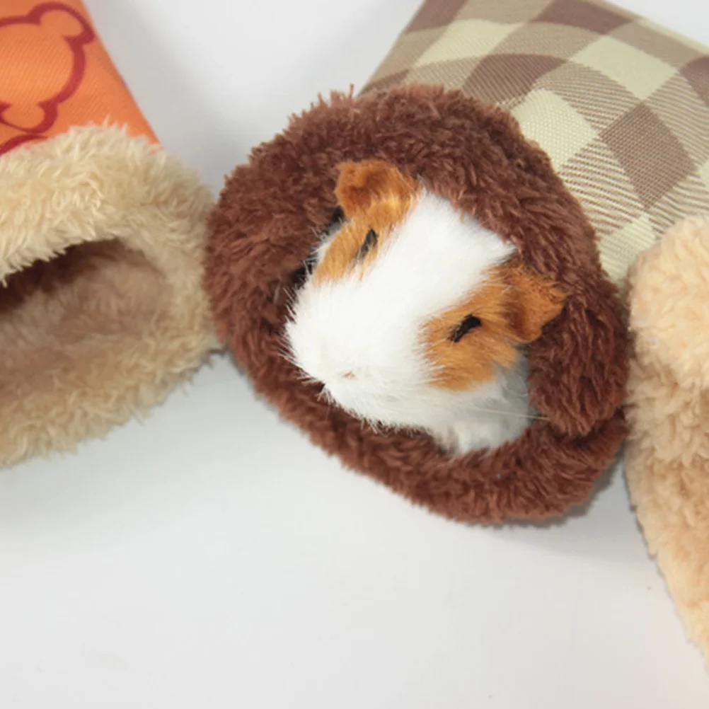 

Pet Hamster Guinea Bed Sleeping Sack Hedgehog Hideout Wrap Mat Snuggle Dog Pouch Cuddle Rat Cat Beds Warm House Cave Cage