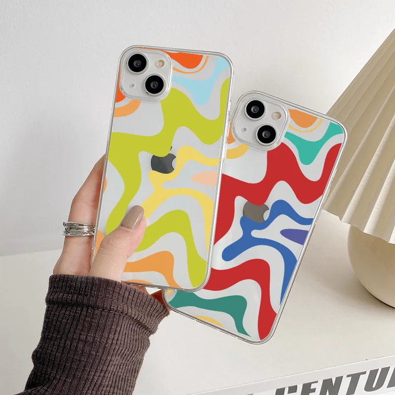 

Abstract Swirl Graffiti Phone Case for IPhone 14 13 12 11 Pro Max Mini 7 8 Plus X XS MAX SE20 XR Clear Cover for Iphone 11 Cases