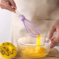 10 inch manual egg beater silicone handheld kitchen mixer transparent handle baking accessories free shipping wholesale