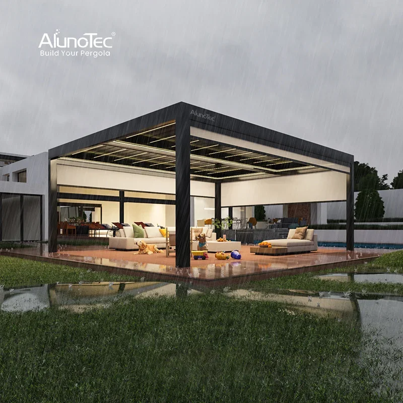 AlunoTec Современная автоматическая беседка для патио уличные арки
