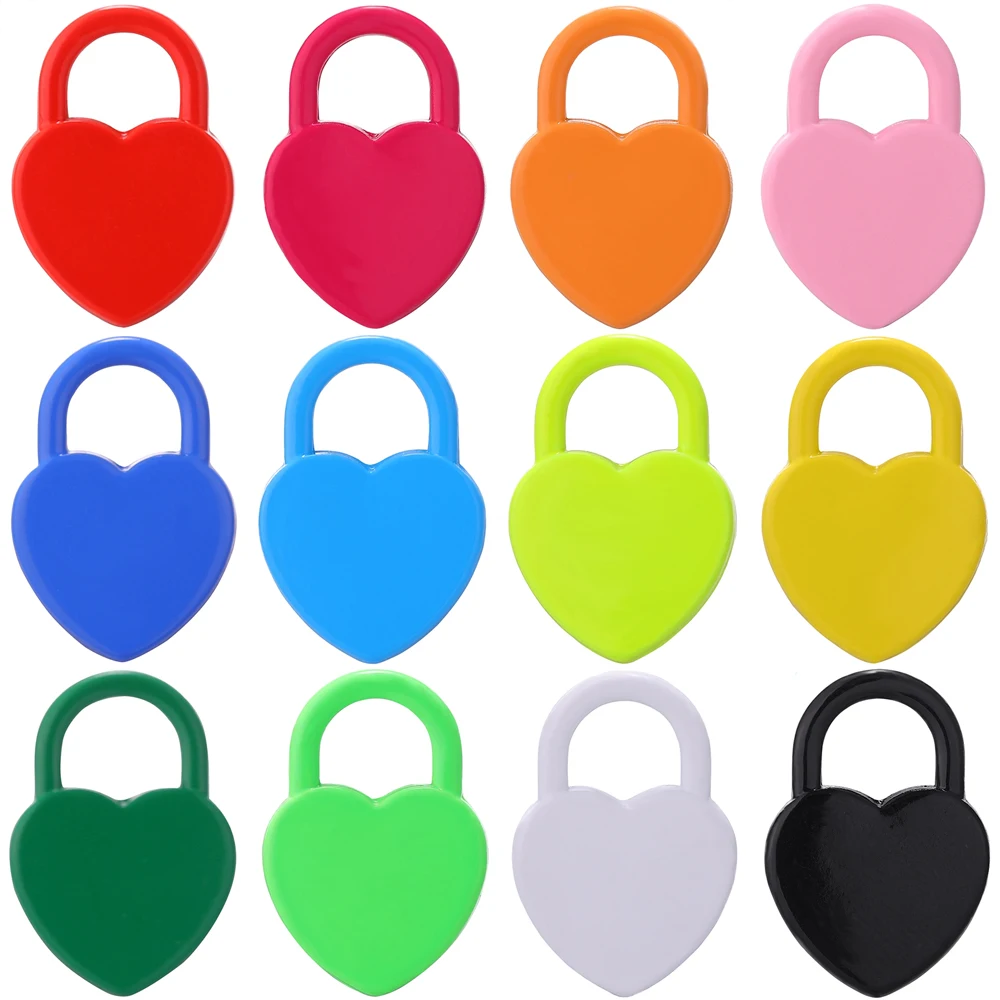 

Juya Handmade Wholesale 10Pcs/Lot Enamel Locket Love Heart Charms For DIY Fashion Colorful Pendant Jewelry Making Accessories