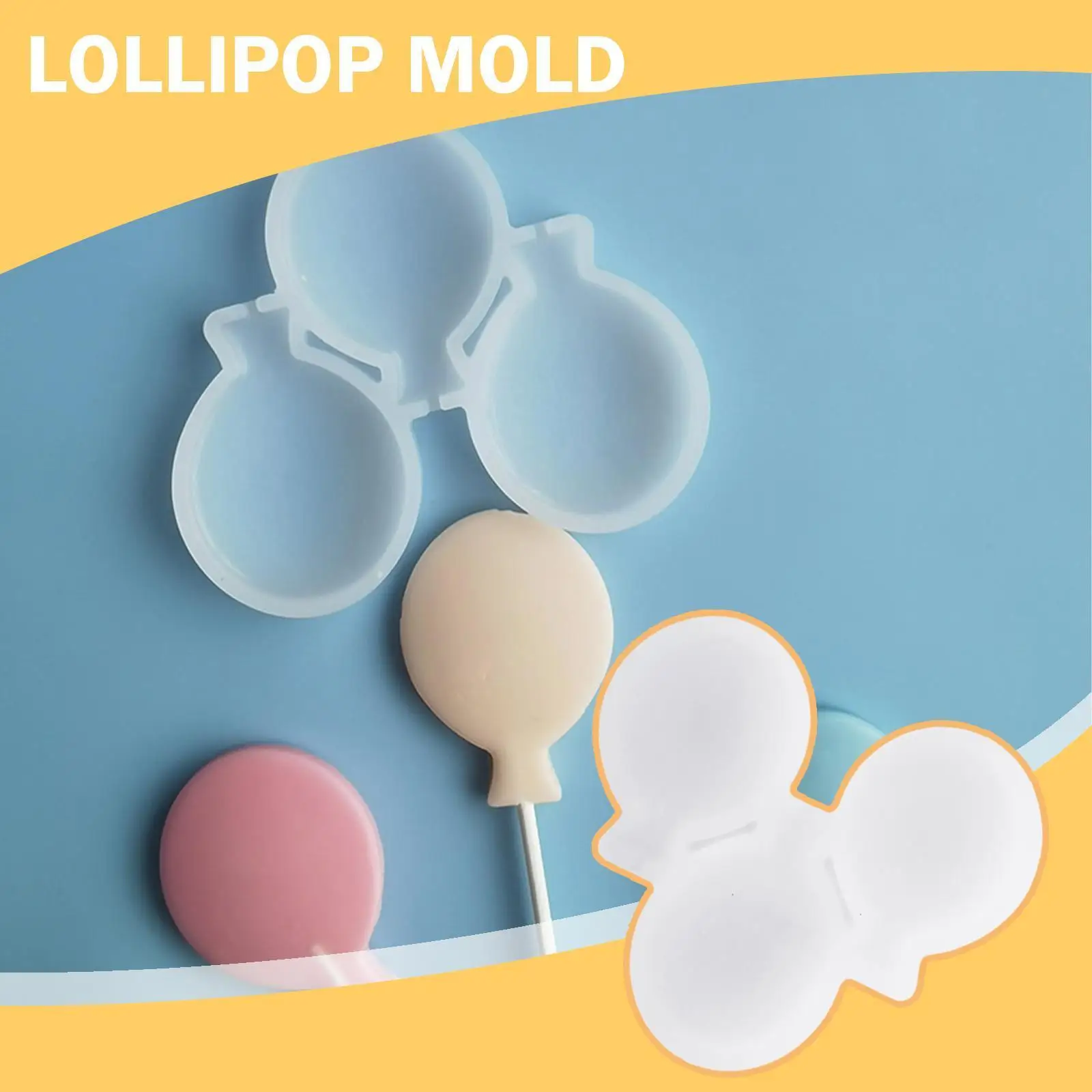 

New Balloon Drop Glue Lollipop Mold DIY Chocolate Coral Cheese Mold Lollipop Silicone N1M1