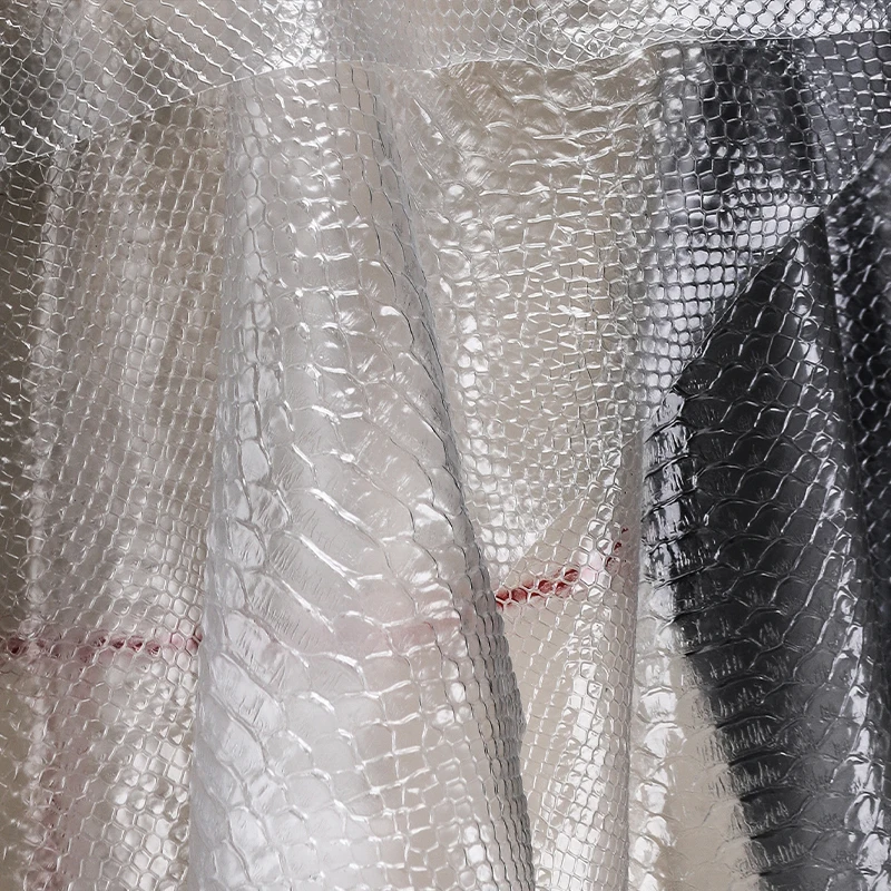 130*50 см прозрачная ТПУ ткань змеиная кожа водостойкая пленка креативная сумка для