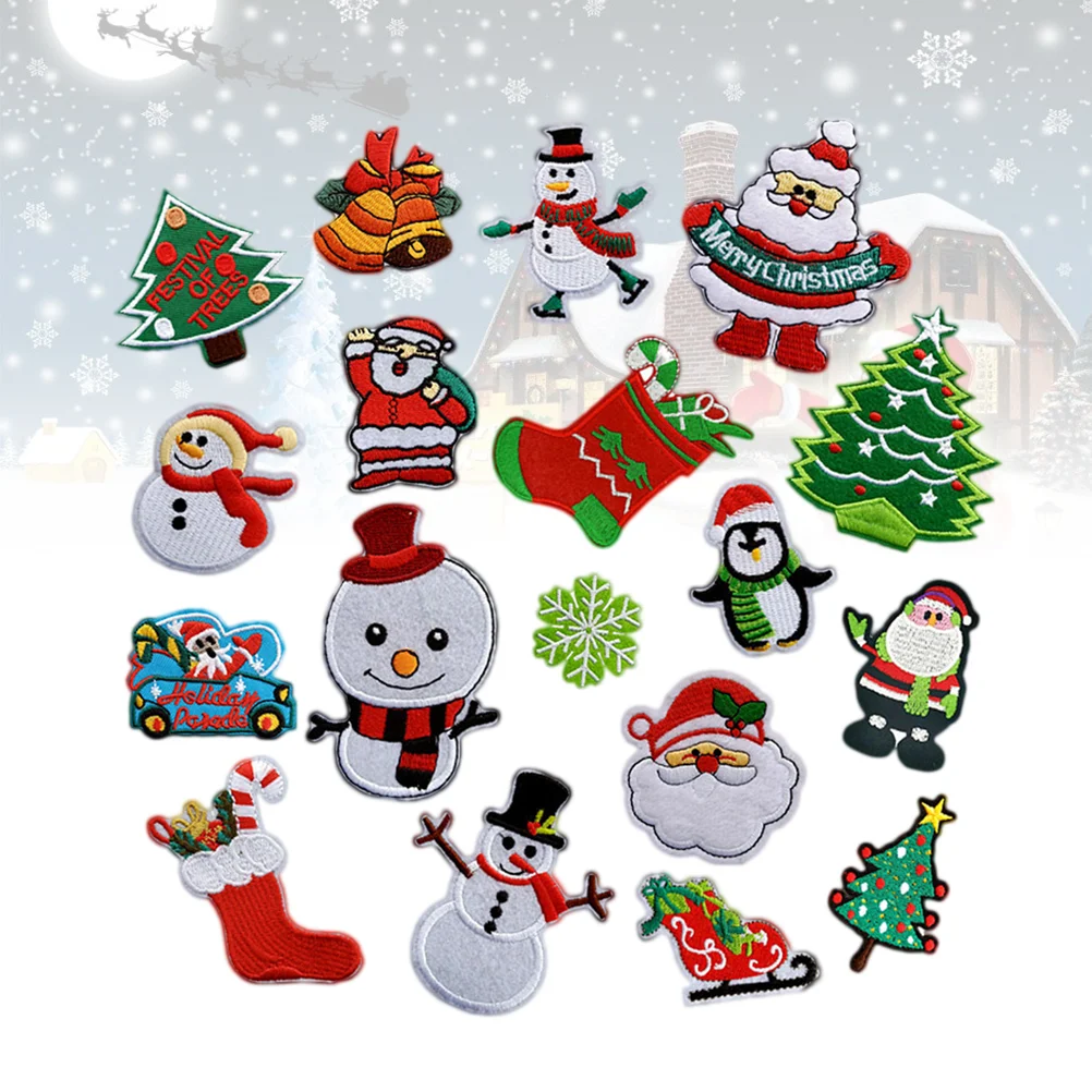 

Christmas Patch Appliquesfor Clothingapplique Crafts Stickers Sew Embroidered Repair Embroidery Sewingcloth Stockings Iron