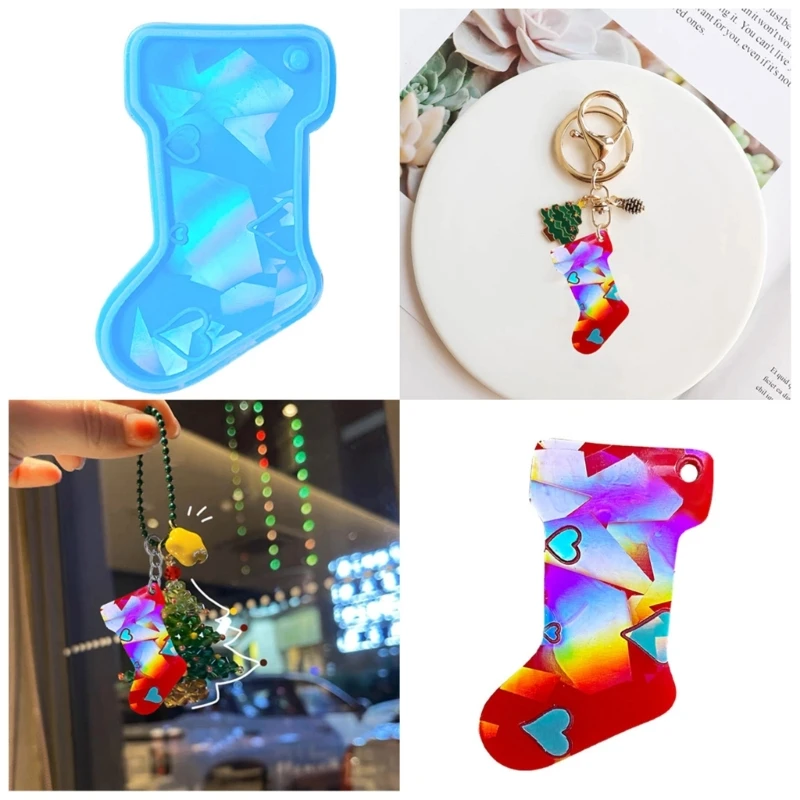 

Christmas Stocking Silicone Mold DIY Resin Molds for DIY Keychain 40GB