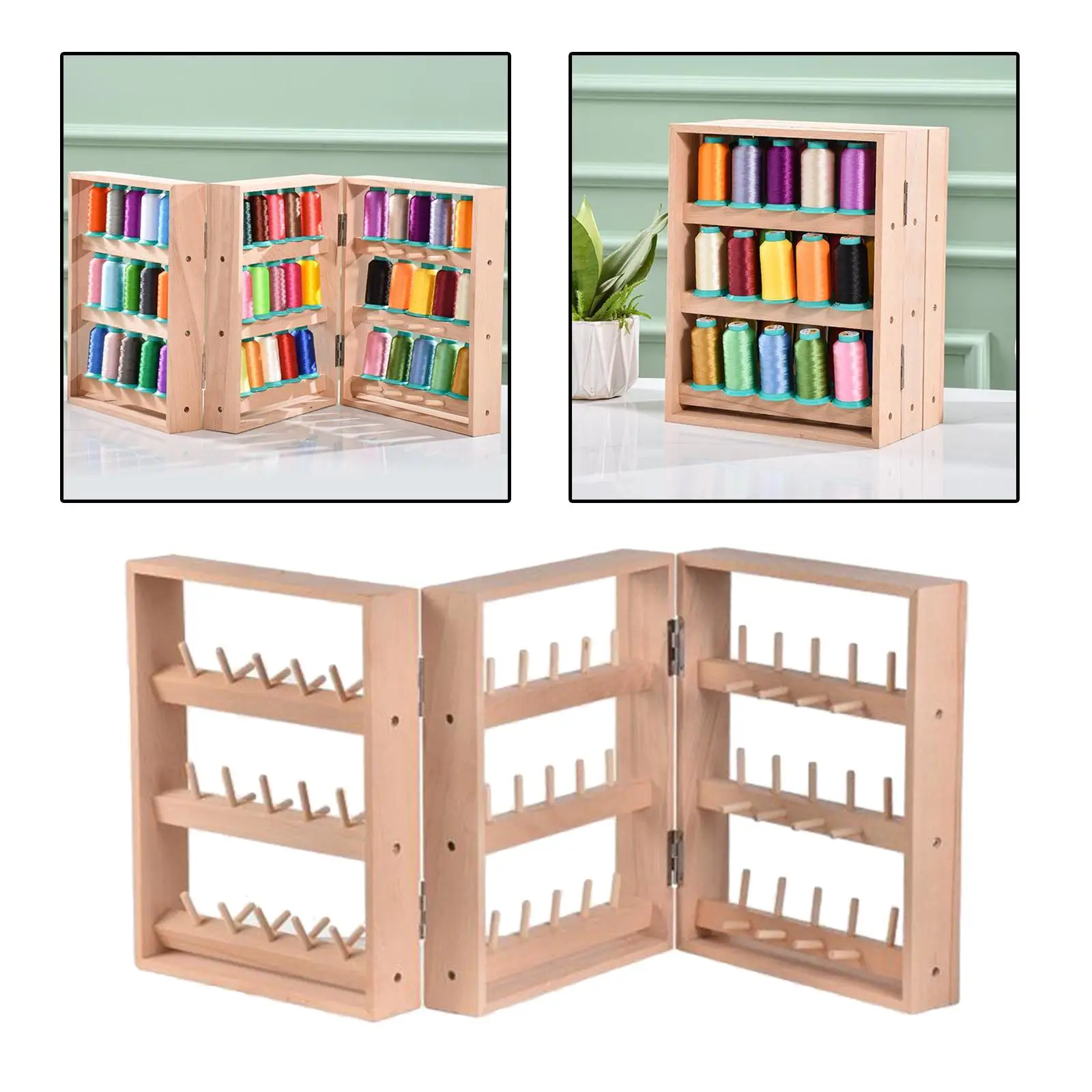 

Стеллаж для шитья, органайзер для квилтинга и вышивки, 3 секции, Складная полка для швейных ниток и вышивания